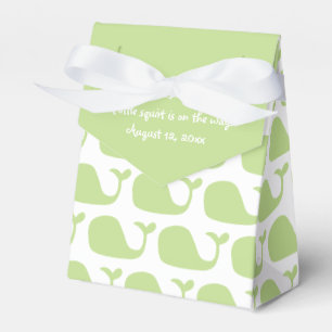 Grüne Wal-Thema-Babyparty-Bevorzugungs-Kästen Geschenkschachtel