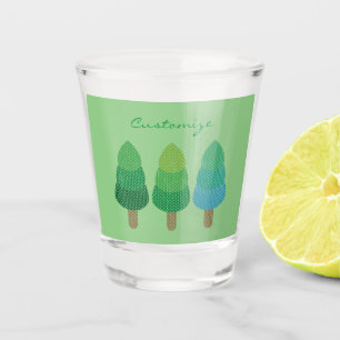 Grüne Wälder Bäume Thunder_Cove Schnapsglas