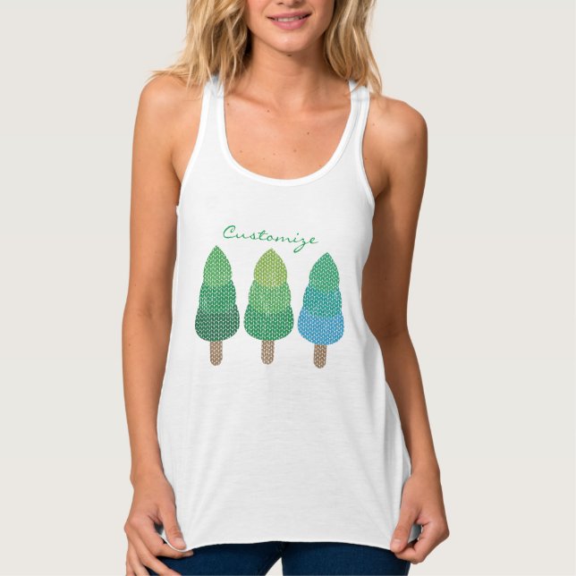 Grüne Wälder Bäume Thunder_Cove Tank Top (Vorderseite)