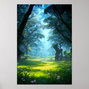 Grüne Wälder des Mysteriums Poster