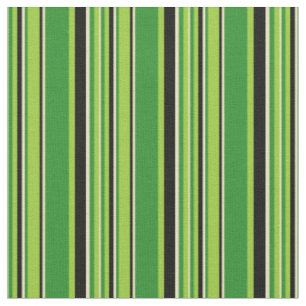 Grüne, waldgrüne, blassgoldene und schwarze Linien Stoff