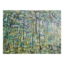 Grüne Waldmalerei Fotodruck