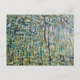 Grüne Waldmalerei Postkarte