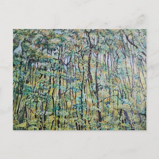 Grüne Waldmalerei Postkarte (Vorderseite)