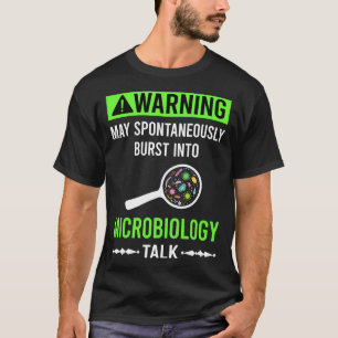 Grüne Warnmikrobiologie Mikrobiologe T-Shirt