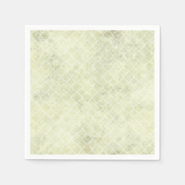 Grüne Wasserfarbe Absract Pastel Serviette (Vorderseite)