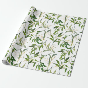 Grüne Wasserfarbe Geschenkpapier