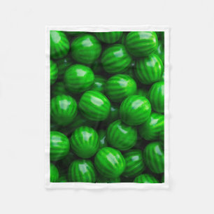 Grüne Wassermelonen-Bubble-Gum-Muster-Fliesblanket Fleecedecke