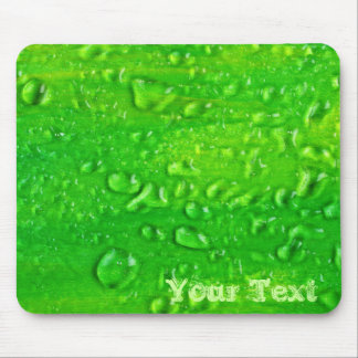 Grüne Wassertropfen Mousepad
