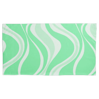 Grüne Wave Pillowcase Kissenbezug