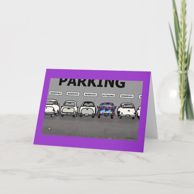 Grüne Weenii "Parkplatz-" Gruß-Karte Karte (Vorderseite)