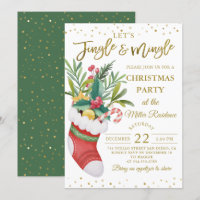 Grüne Weihnachten Bouquet Sock Jingle und Mingle