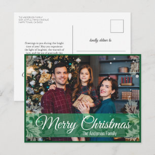 Grüne Weihnachten Holly Verlasse Green Frame Foto