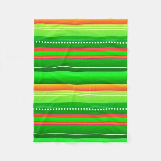 Grüne Weihnachten kreativ gestreift Fleecedecke (Vorderseite)