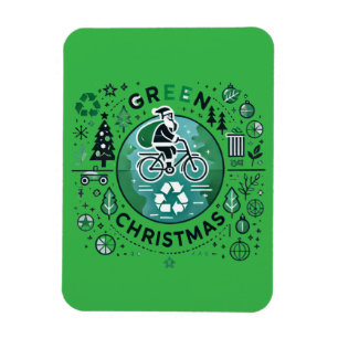 Grüne Weihnachten - Weihnachten und Recycelnd Desi Magnet