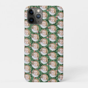 Grüne Weihnachts-Blumen Moderne Familienfoto Case-Mate iPhone Hülle