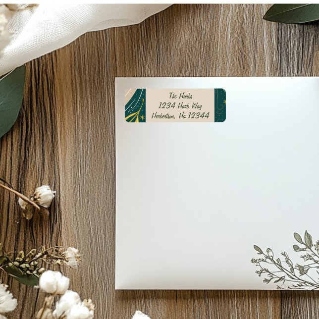 Grüne Weihnachts-Rücksendeadressen-Aufkleber Adressaufkleber (Green Noel Holiday Return Address Label )