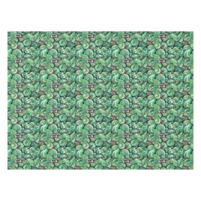 Grüne Weihnachtsbälle Tischdecke (Vorderseite (Horizontal))