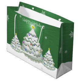 Grüne Weihnachtsbaum-Geschenktasche Große Geschenktüte