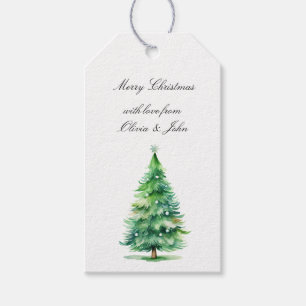 Grüne Weihnachtsbaum-Ornamente Geschenkanhänger