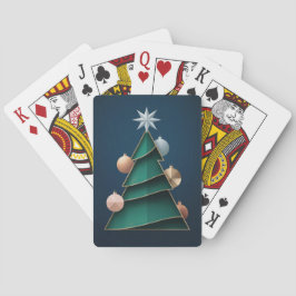 Grüne Weihnachtsbaum-Vektor-Kartenspiel Spielkarten