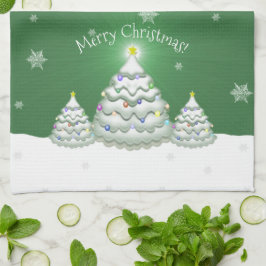 Grüne Weihnachtsbaume Küchentücher