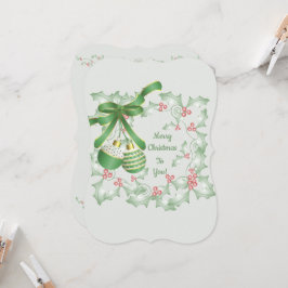 Grüne Weihnachtsbäume von Holly Light Pink Karte
