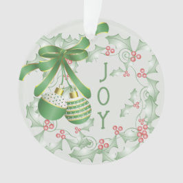 Grüne Weihnachtsbäume von Holly Light Pink Ornament