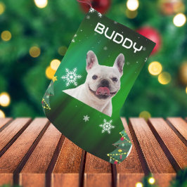 Grüne Weihnachtsbaumen Hunde Foto Kleiner Weihnachtsstrumpf