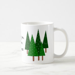 Grüne Weihnachtsbaumen Kaffeetasse