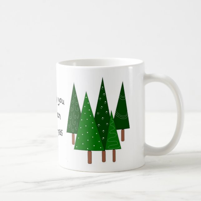 Grüne Weihnachtsbaumen Kaffeetasse (Rechts)