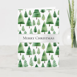 Grüne Weihnachtsbaumen Karte
