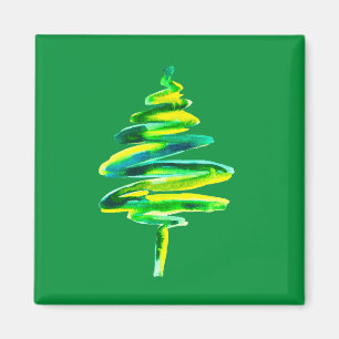 Grüne Weihnachtsbaumfarbe Magnet