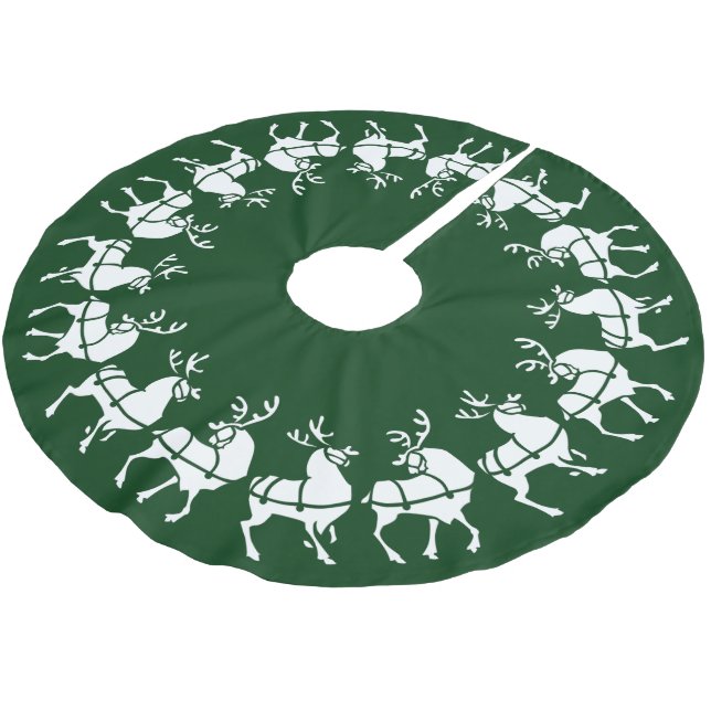 Grüne Weihnachtsbaumkunst-Dekoration Polyester Weihnachtsbaumdecke (Schrägansicht)