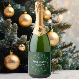 Grüne Weihnachtsfeier Custom Holly Berry