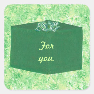 Grüne Weihnachtsgeschenk mit Bow Stickers