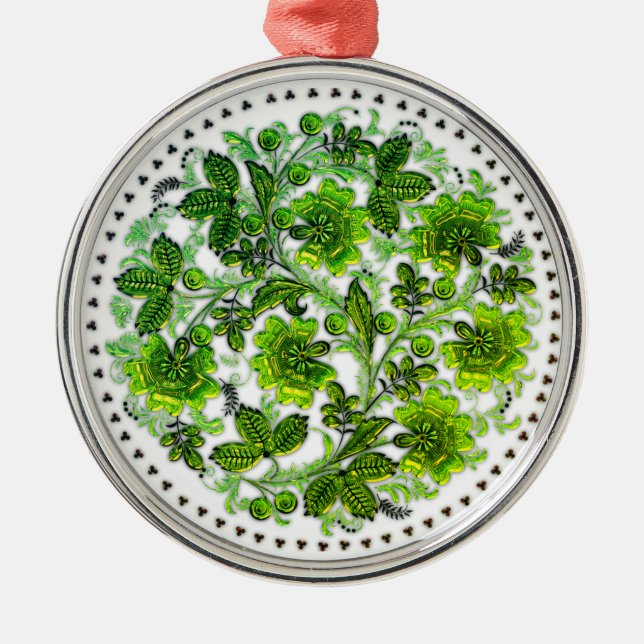 Grüne Weihnachtsgeschenke Imitate Glasdesign Weihn Ornament Aus Metall (Vorne)