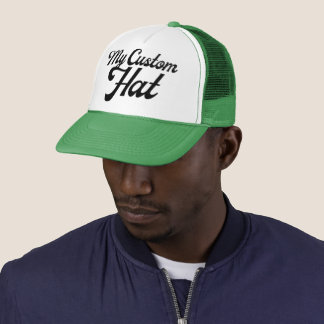 GRÜNE & WEISSE Benutzerdefinierte Trucker-Mütze Me Truckerkappe