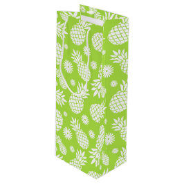 Grüne weiße Geschenktasche der Ananas und des Geschenktüte Für Weinflaschen