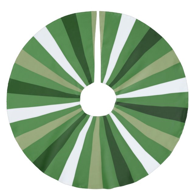 GRÜNE WEISSE GESTREIFTE STERN-EXPLOSION POLYESTER WEIHNACHTSBAUMDECKE (Vorderseite)