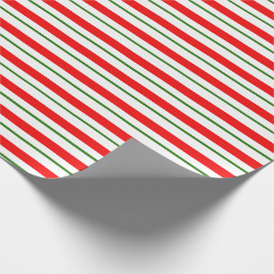 Grüne, weiße, rot farbige Weihnachten Inspiriert Geschenkpapier