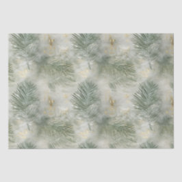 Grüne, weiße tropische Blätter Seidenpapier