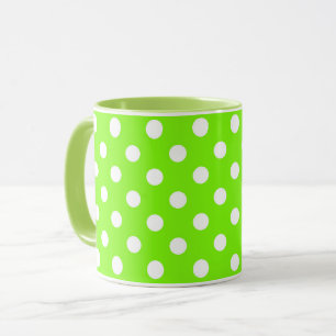 grüne, weiße und grüne Punkte-Tasse Tasse