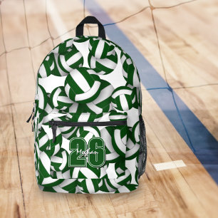 Grüne weiße Volleyball-Mannschaft Farbe: Name des Bedruckter Rucksack