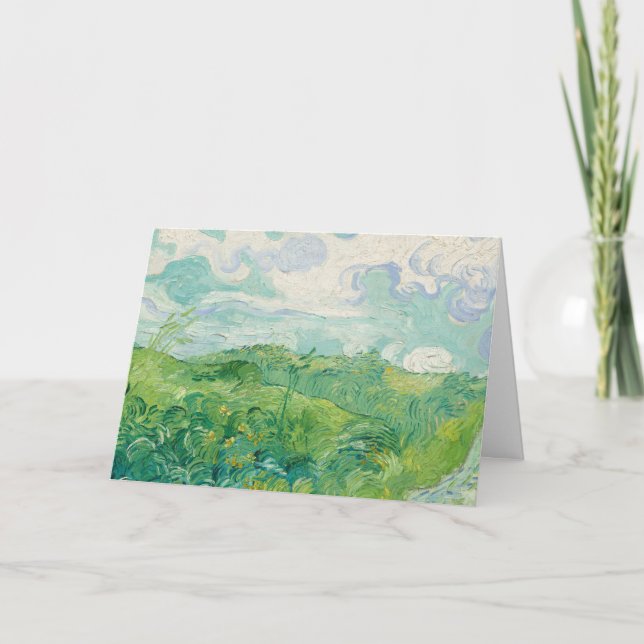 Grüne Weizenfelder, Auvers von van Gogh: Karte (Vorderseite)