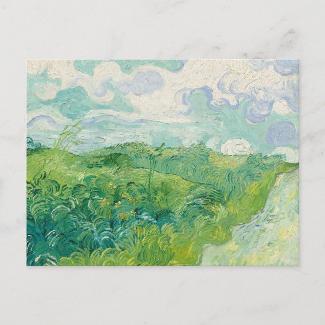 Grüne Weizenfelder, Auvers von van Gogh: Postkarte (Vorderseite)