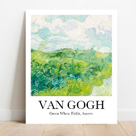 Grüne Weizenfelder, Auvers von Vincent van Gogh Poster