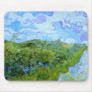 Grüne Weizenfelder (F807) Van Gogh Fine Art Mousepad