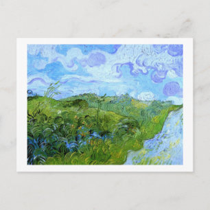 Grüne Weizenfelder Van Gogh Fine Art Postkarte