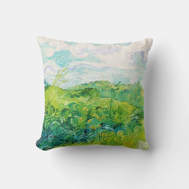 Grüne Weizenfelder, Van Gogh Kissen (Vorderseite)